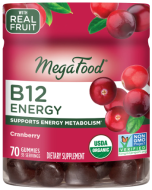 MegaFood B12 Energy Gummies, Cranberry