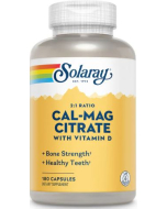 Solaray Calcium Magnesium Citrate W/D3, 180 Capsules