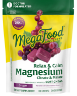 MegaFood Relax + Calm Magnesium Soft Chews Grape Flavor - Front view