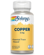 Solaray Copper 2 MG, 100 Vegetarian Capsules