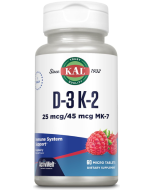 KAL D-3 K-2 Red Raspberry, 60 Micro Tablets