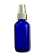 Lotus Light Empty Blue Glass Spray Bottle, 4 oz.