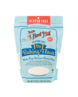 Bob's Red Mill Gluten-Free 1 to 1 Baking Flour in a blue pouch.