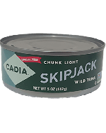 Cadia Unsalted Chunk Light SkipJack Wild Tuna, 5 oz.