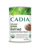 Cadia Organic Low Fat Refried Vegetarian Black Beans, 16 oz.