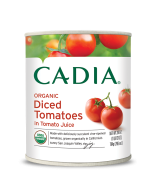 Cadia Organic Diced Tomatoes in Tomato Juice, 28 oz.