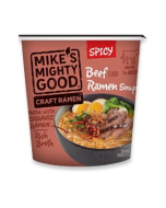 Mike's Mighty Good Spicy Beef Flavor Ramen Noodle Soup Cup, Individual Serving