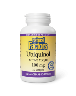 Natural Factors Ubiquinol Active CoQ10 100 mg - Front view