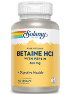 Solaray HCL with Pepsin, 650mg, 100 Capsules