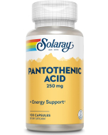 Solaray Pantothenic Acid, 250mg, 100 capsules