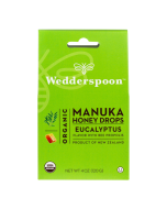 Wedderspoon Organic Manuka Honey Drops, Eucalyptus, 4 oz.