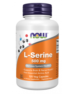 NOW Foods L-Serine 500 mg - 120 Veg Capsules