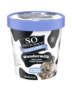 So Delicious Dairy Free Wondermilk Frozen Dessert Cookies and Crème - Front view