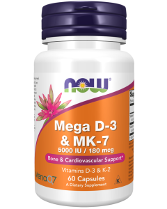 NOW Foods Mega D-3 & MK-7 - 60 Capsules