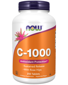 NOW Foods Vitamin C-1000 Sustained Release - 250 Tablets