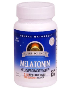 Source Naturals Orange Flavored Melatonin 2.5 mg, 120 Lozenges