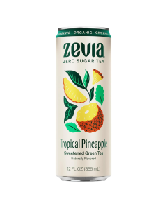 Zevia Organic Green Tea Tropical Pineapple - Front view