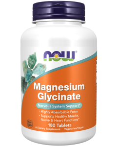 NOW Foods Magnesium Glycinate - 180 Tablets