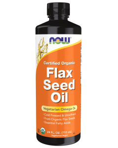 NOW Foods Flax Seed Oil Liquid, Organic - 24 fl. oz.