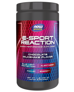 NOW Foods E-Sport Reaction, Chocolate Milkshake Flavor Powder - 1 lb.