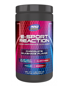 NOW Foods E-Sport Reaction, Chocolate Milkshake Flavor Powder - 1 lb.