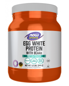 NOW Foods Egg White Protein, Unflavored Powder - 1.2 lb.