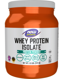 NOW Foods Whey Protein Isolate, Unflavored Powder - 1.2 lb.