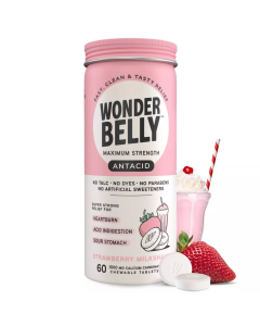 Wonderbelly Strawberry Milkshake Antacid Chews - Front view