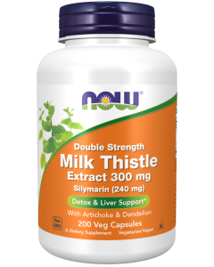 NOW Foods Milk Thistle Extract, Double Strength 300 mg - 200 Veg Capsules