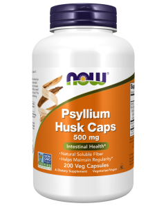 NOW Foods Psyllium Husk Caps 500 mg - 200 Veg Capsules