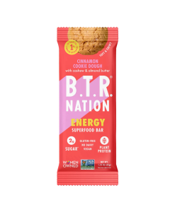 B.T.R Nation Cinnamon Cookie Dough Energy Protein Bars - Front view