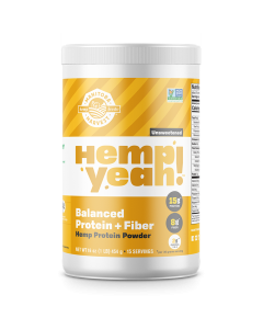 Manitoba Harvest Hemp Yeah! Balanced Protein + Fiber Protein Powder Unsweetened, 16 oz. 