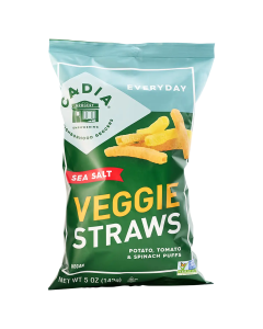 Cadia Everyday Veggie Straws Sea Salt - Front view