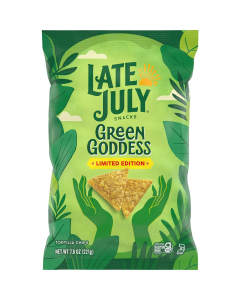 Late July Snacks Green Goddess Tortilla Chips - Front view