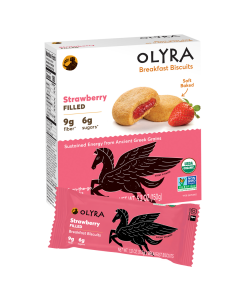 Olyra Organic Breakfast Biscuits Strawberry Filled - Front view