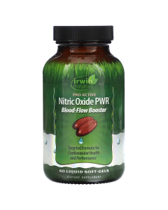 Irwin Naturals, Nitric Oxide PWR Blood-Flow Booster - Front view