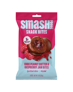 Smash Foods Choc Peanut Butter Raspberry Snack Bites - Front view