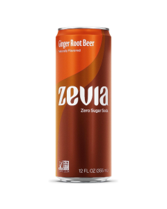 Zevia Cola Zero Calorie Ginger Root Beer - Front view