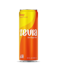 Zevia Cola Zero Calorie Orange - Front view