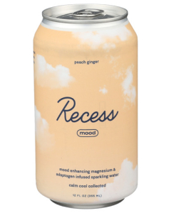 Recess Sparkling Water Peach Ginger - Front view