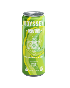 Odyssey Elixir Yuzu Lime Revive Sparkling Mushroom Energy Drink - Front view