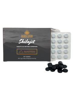 Black Lotus Shilajit Pure Tablets - Front view