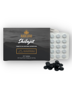 Black Lotus Shilajit Pure Tablets - Front view