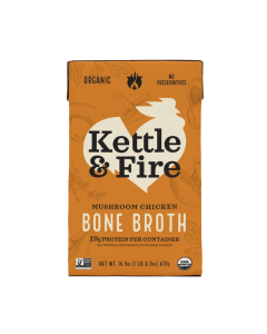 Kettle & Fire Mushroom Chicken Bone Broth - Front view