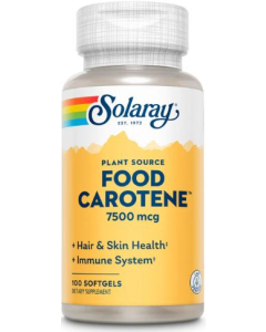 Solaray Food Carotene, 25,000 IU, 100 Softgels