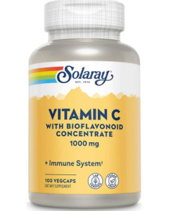 Solaray Vitamin C with BioFlavonoid Concentrate, 1000mg, 100 Vegetarian Capsules