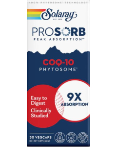 Solaray ProSorb COQ10 Phytosome with 9X Absorption 200mg - Front view