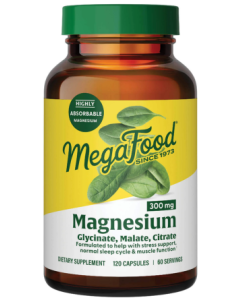 MegaFood Magnesium 300mg, 60 Capsules