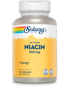 Solaray No Flush Niacin, 500mg, 100 Vegetarian Capsules