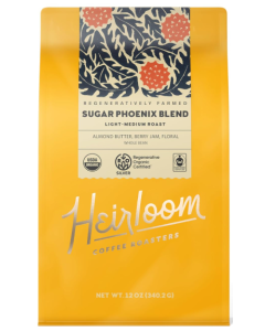 Heirloom Coffee Roasters Light Medium Sugar Phoenix Blend - Front view